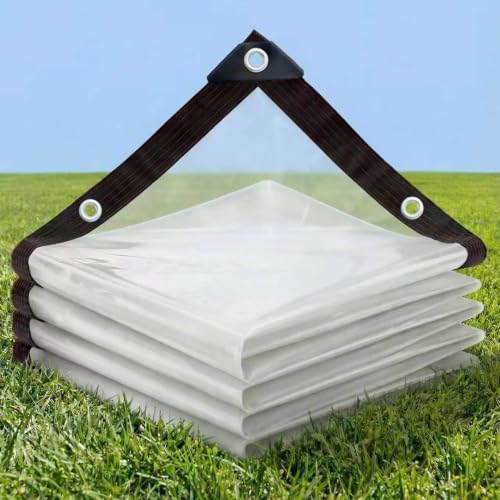 Clear Heavy Duty Waterproof Tarp 8x12ft -10 Mil Thick Vinyl