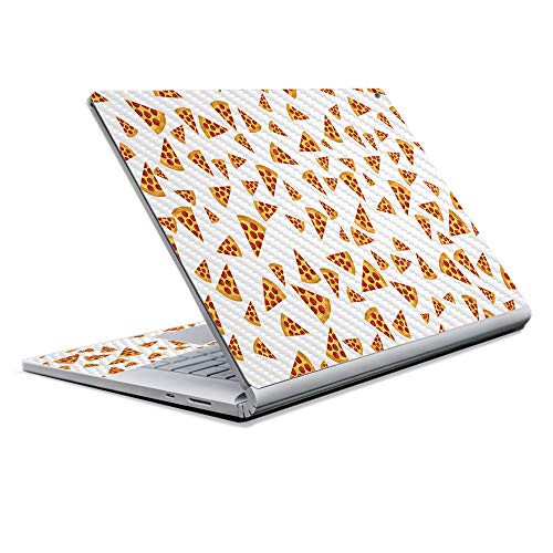 Image of MightySkins Carbon Fiber Skin for Microsoft Surface Book 2 13 inch (2017) - Body by Pizza,Protective, Durable Textured Carbon Fiber Finish,Easy to Apply, Remove, and Change Styles,