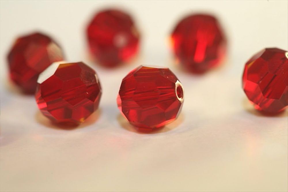 50pcs Adabele Austrian 6mm Faceted Loose Round Crystal Beads Siam Red Compatible with 5000 Swarovski Crystals Preciosa SS2R-605 - Image 4