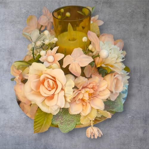 Image of LED Artificial Flower Centerpiece for Home Decor, 8 inch Table Decoration for Living & Dining Room, Pooja Room, Wedding & Party Decor, Housewarming & Birthday Gift, DIY Return Gift