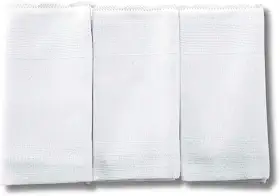 Kit 3 Panos de Boca Brancos para Bordar e Pintar – 100% Algodão 34x40cm – Com Faixa para Personalização – Acabamento Festonê – Liso e Macio para Bebê
