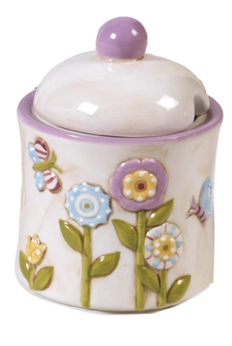 6 Pezzi Zuccheriera collezione SprinTime di Mandorle cm. 12 bomboniera ceramica