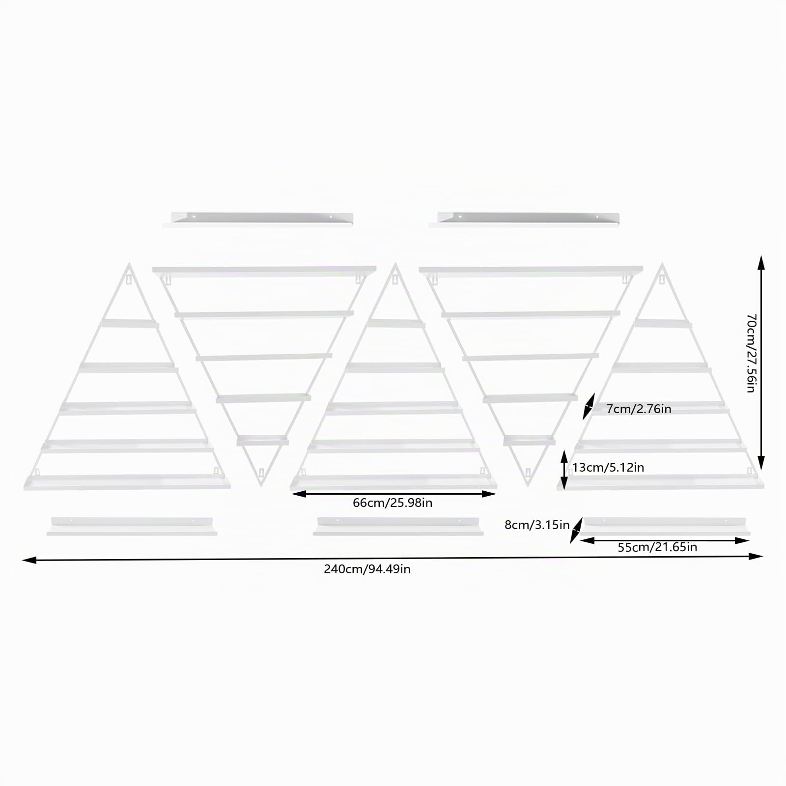 Organizador de esmalte de uñas, 6 unidades, metal, 5 niveles, soporte para esmalte de uñas, estante de almacenamiento para aceites esenciales, organizador de pared, estante de perfume, hasta 10 kg