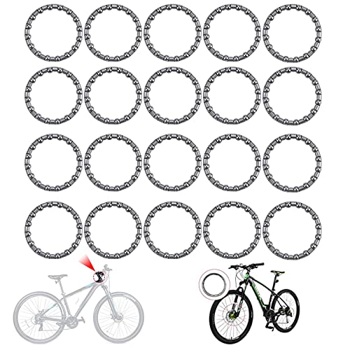 20 Pièces Roulement Cage a Bille Vélo, Cages a Billes Roulements, Cage Roulement Direction VTT, Vélo Roulement à Billes, Acier de La Cage de Vélo, pour Vélo, Vélo de Route, Pédalier de Pédalier