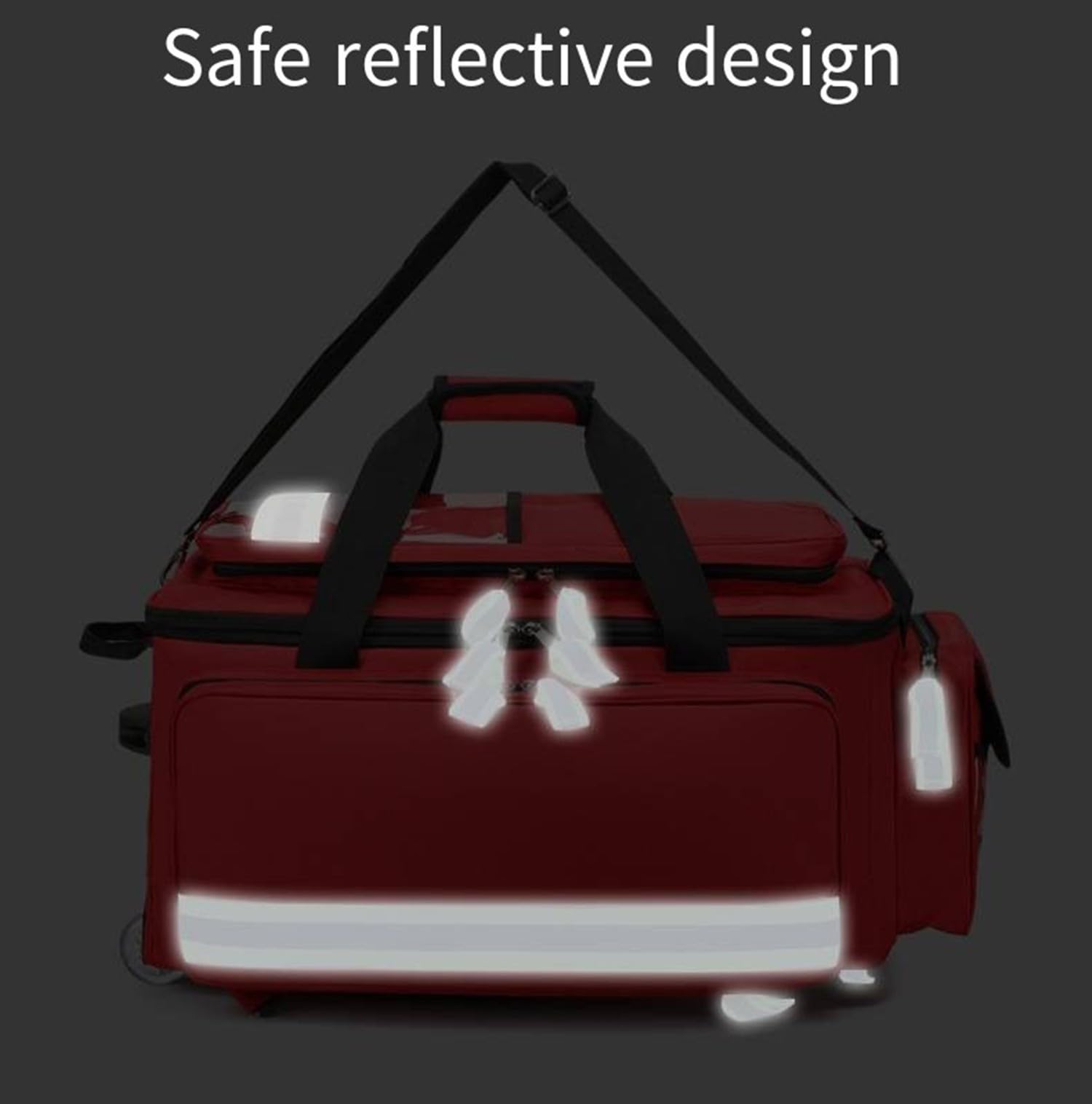 Botiquín De Rescate De Emergencia,Caja Médica con Carro,Botiquín De Primeros Auxilios Profesional, Tela Oxford Impermeable, Bolsa De Suministros Médicos, para Senderismo,Viaje,Campamento A