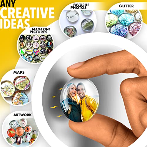 Image of Strong Round DIY Decorative Magnets (0.7x0.2 /18x5mm, 24 pcs) - Ceramic Circle Magnets for Refrigerator, Whiteboard, Office, Classroom, Science, Industrial, Fridge & Photo Organization Projects