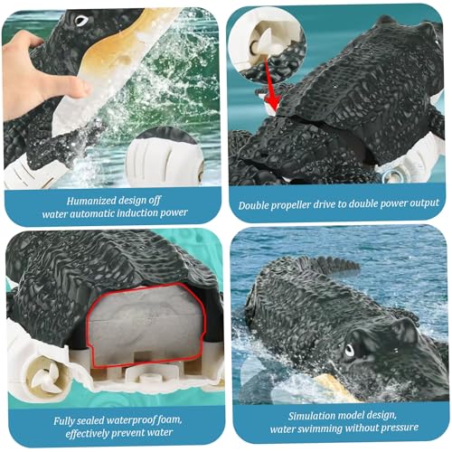 Alligator télécommandé 2,4 GHz jouet de piscine étanche