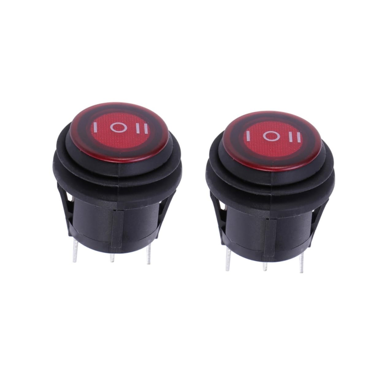 PRETYZOOM Waterproof Toggle Switch for Car Boat 6a/250v Rocker On/Off 3 Pin Round