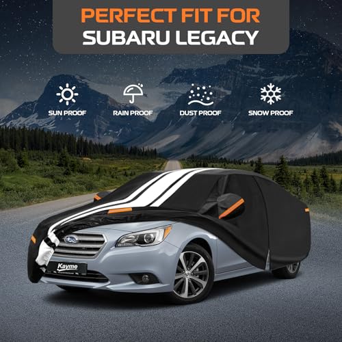 Image of Kayme Heavy Duty Car Cover for Subaru Legacy Sedan (1989-2026) Waterproof