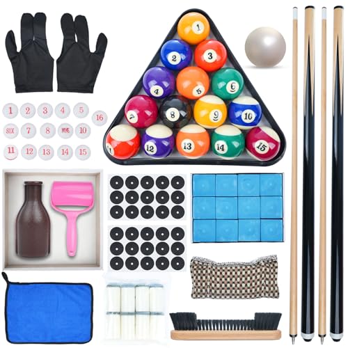 Pool Balls Set, Pool Table Accessories Kit, Complete Billiard Game