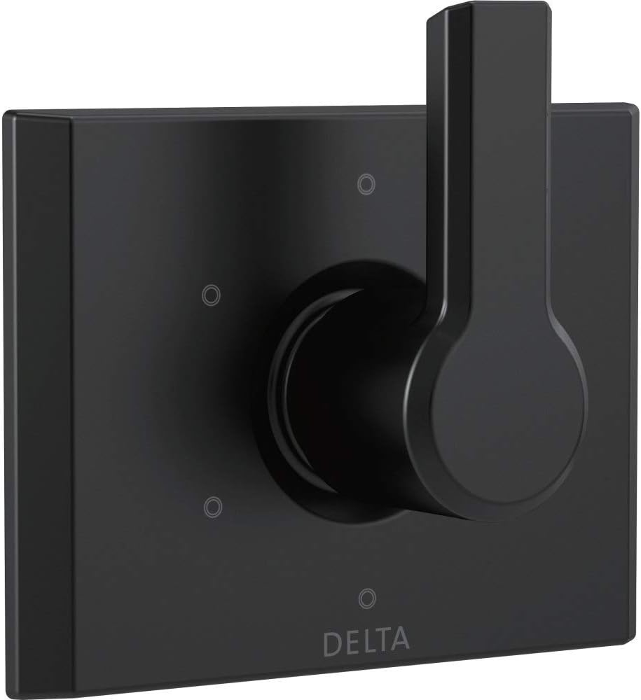 Delta Faucet T11999-BL Pivotal 6-Setting 3-Port Diverter Trim, Matte Black