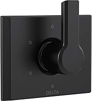 Vista 1 de Delta Faucet T11999-BL - Moldura desviadora pivotal de 6 puertos de 3 puertos, negro mate