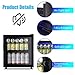 Beverage Refrigerator Cooler 60 Can Mini Fridge Glass Door for Beer Drinks Wines Juice, Adjustable Shelves Blue LED Lights and User Friendly Temperature Knob for Home Office Dorm Bar 1.6 Cu. Ft