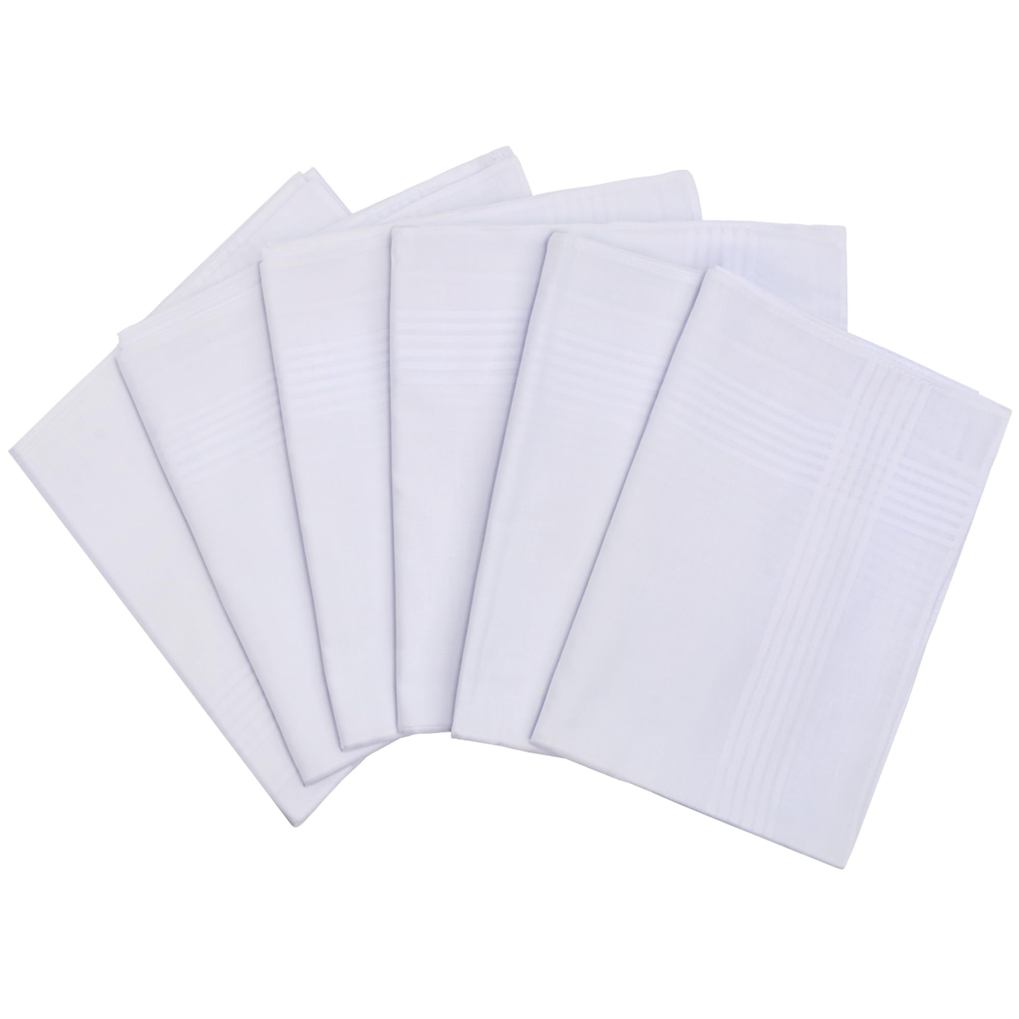 Dr. Anison Men's White Handkerchiefs For Soft Pure Cotton Hanky, 16Inches
