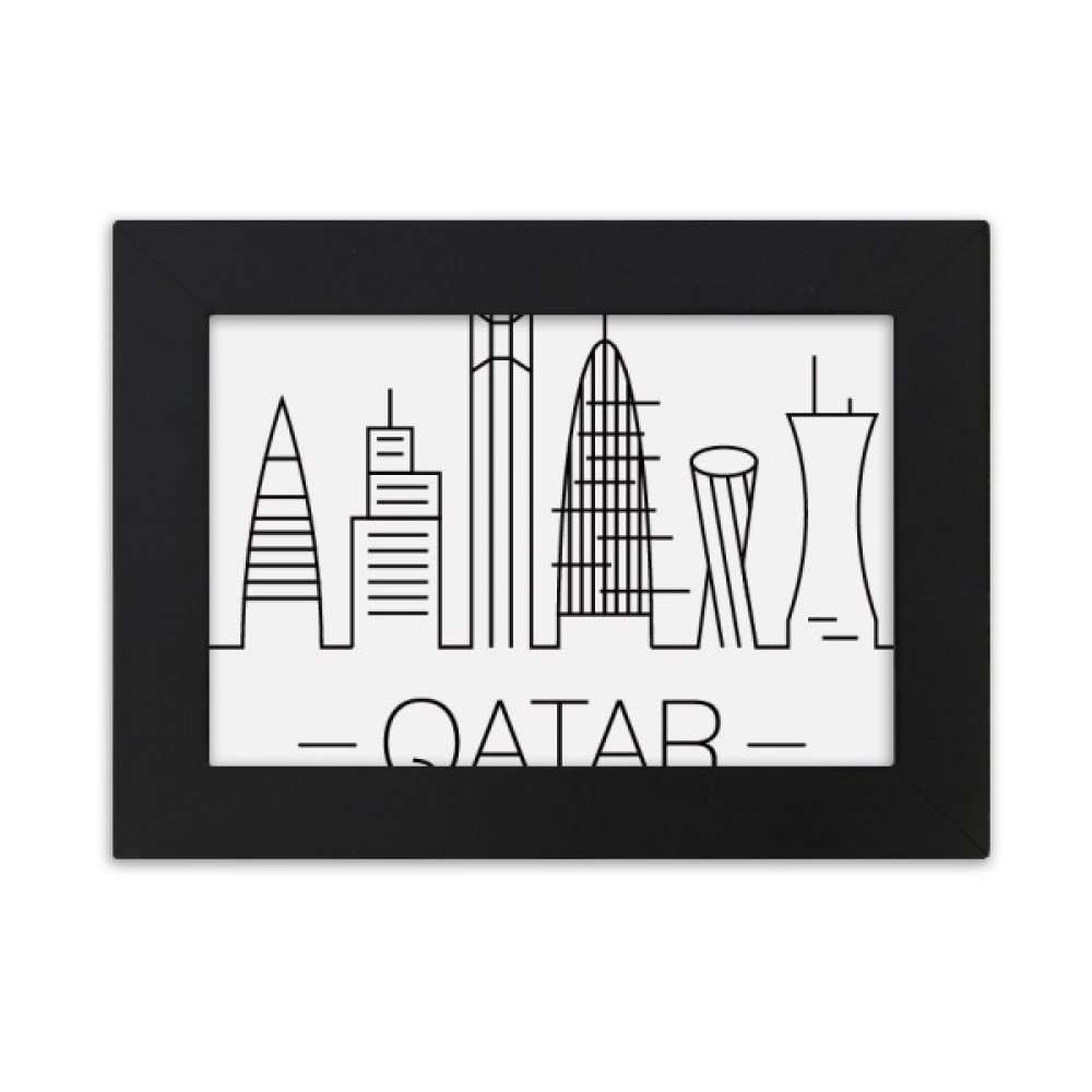 Cadre photo noir 5x7 pouces peinture Qatar multicolore pour image 10x15cm