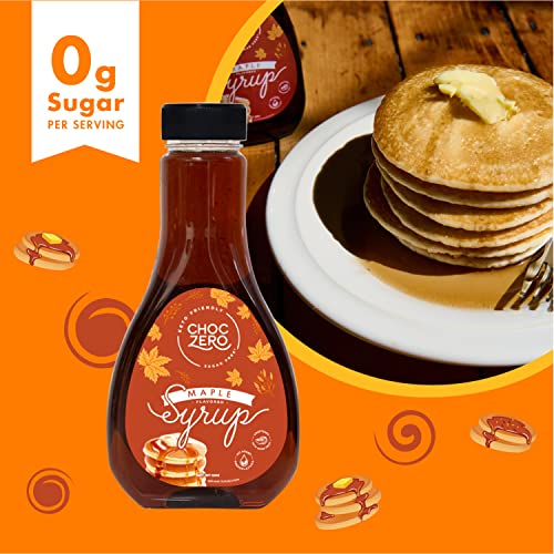 Choczero's Maple Syrup. Sugar Free, Low Carb, Sugar Alcohol Free, Gluten Free, No Preservatives, Non-Gmo. Dessert And Breakfast Topping Syrup. 1 Bottle(12Oz) #TOP3