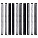 GOOVI 3/4 Inches x 12 Inches Black Malleable Steel Pipe Fitting, 3/4 Inches Black Pipe Threaded Pipe Nipples, Build Vintage DIY Shelving Steampunk Furnitur, 10 Pack.