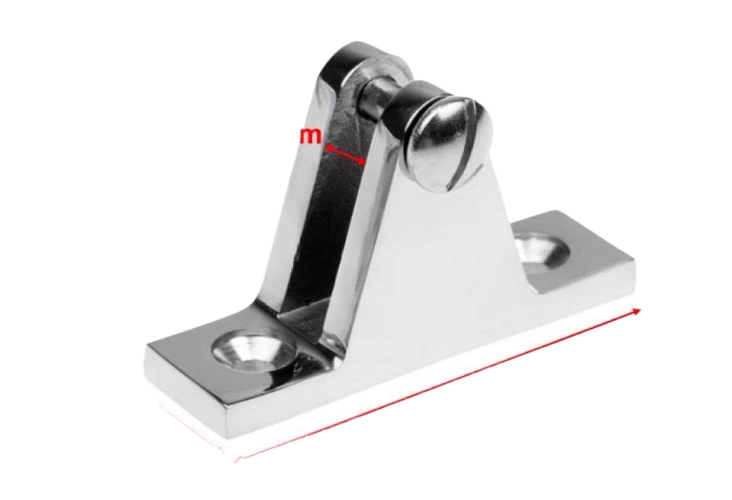 Aqhkgzmbe Style 2 316 Stainless Steel Bimini 90° Deck Hinge With Pin And Ring Compatible With Marine Boat Bimini Fitting Hardware(Style 2)