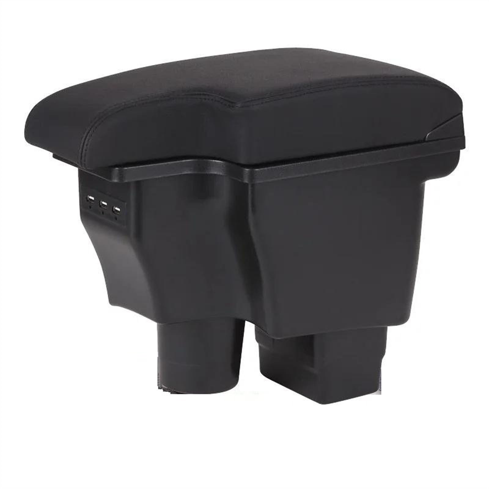 NOHEEU Armrest Retrofit Car Storage Box Accessories Interior Details USB For Mazda 2 For Skyactiv Version Cx3(B2 black line Corium)