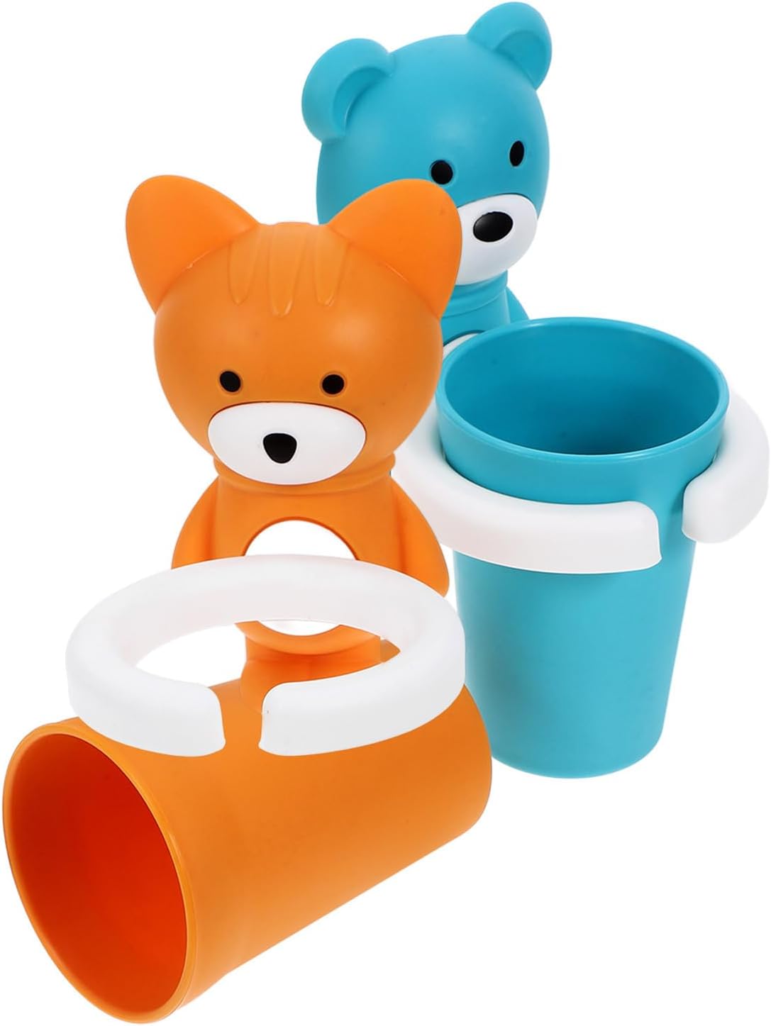 Cartoon Toothbrush Holder Bathroom Wall Mounted PP 2 Sets