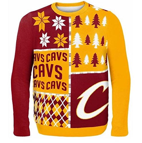 Cleveland Cavaliers Busy Block Ugly Sweater Large