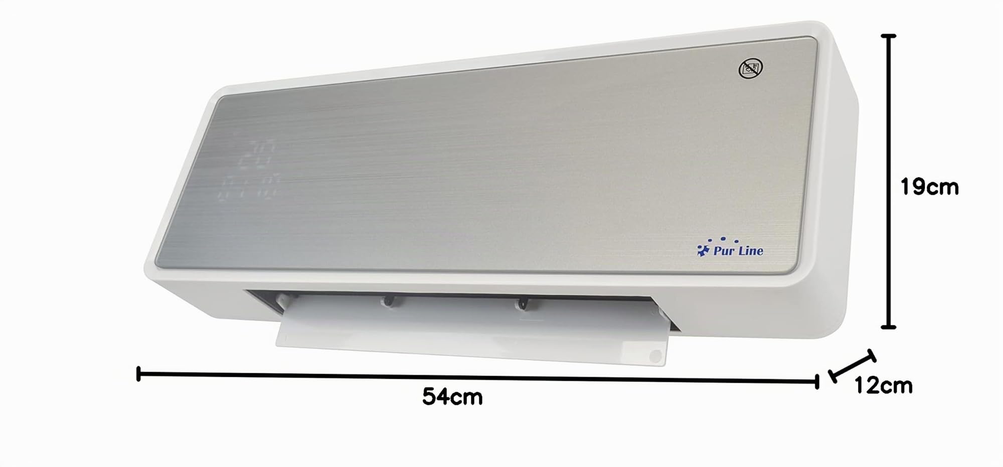 Riscaldatore in ceramica a parete in formato split ideale per il bagno da 10 a 20 m² con telecomando oscillante Hoti M80 Purline