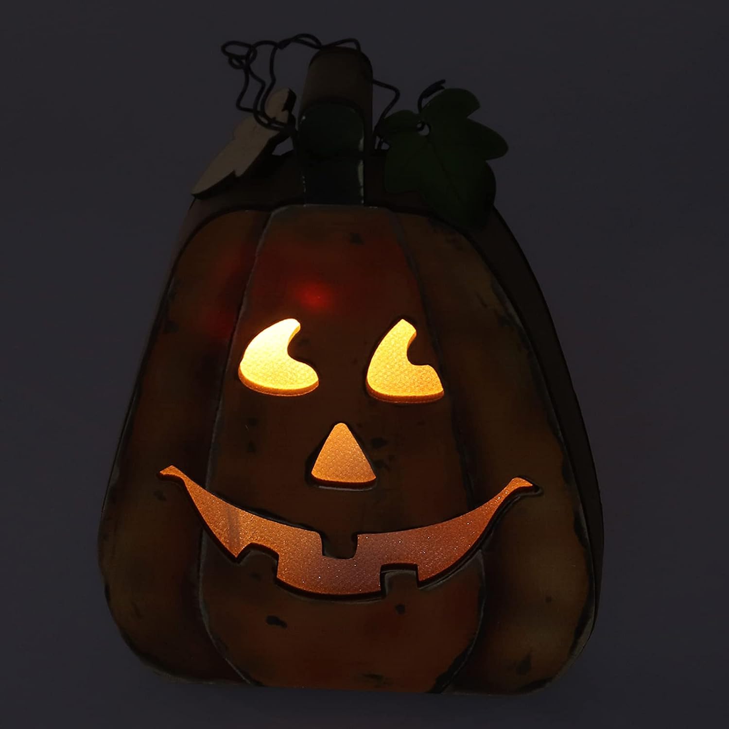 Halloween Pumpkin Lantern LED Wooden Decor Lights Beautiful Festive