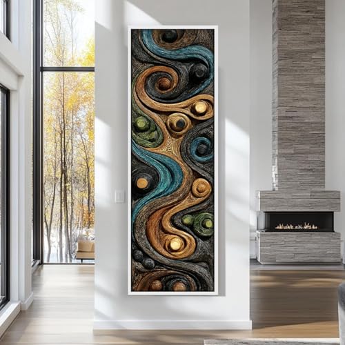 Tableau sur toile haut et fin vertical 50x150cm pour affiche de chambre