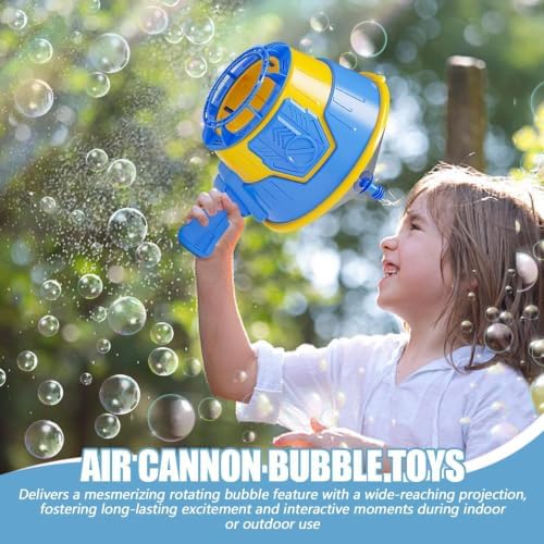 Bubble Maker Air Cannon, Handheld Bubble Blower, Interactive Outdoor Toy - 2