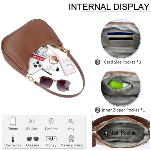 Image of KKXIU Shoulder Bag for Women Cute Hobo Purses and Handbags Retro Clutch Underarm Purse | Cute