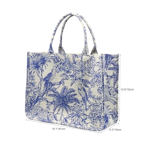 Luxury Large Tote Bag Retro Embroidery Jacquard miniatura 4
