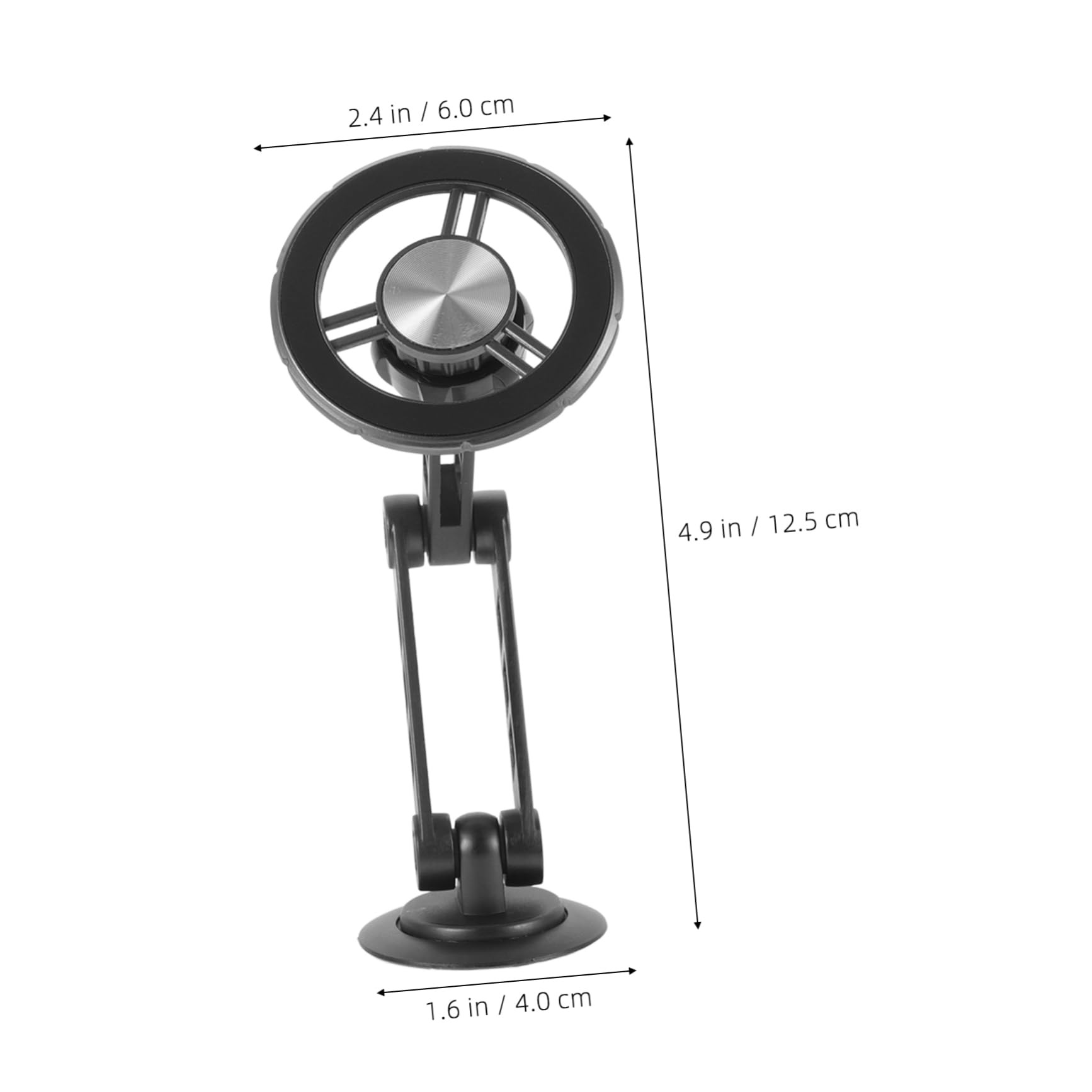 Supporto Magnetico per Telefono da Auto per Console Centrale Rotazione Gradi Supporto per Smartphone in Salvaspazio per Cruscotto
