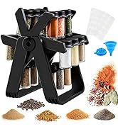 EYSOO Spice Rack Organizer Rotating Spice Rack with 18 Empty Jars Spice Rack Seasoning Rack for K...