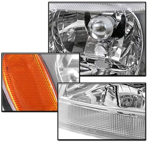 Replacement Chrome Headlights Headlamps For 1999-2004 Jeep Grand Cherokee