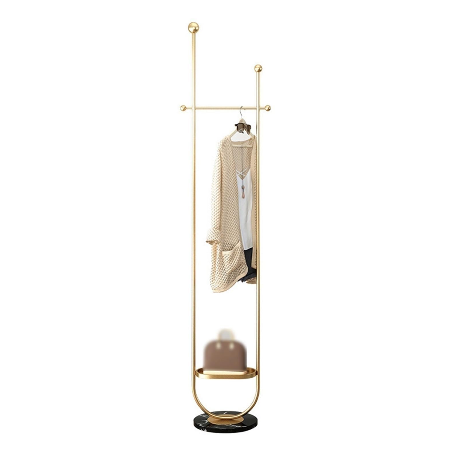 AHGFTYRDT Coat Rack Freestanding Coat Rack Freestanding Nordic Light Luxury Marble Coat Rack Metal Floor Coat Rack Bedroom Corridor Coat Rack Hall Tree