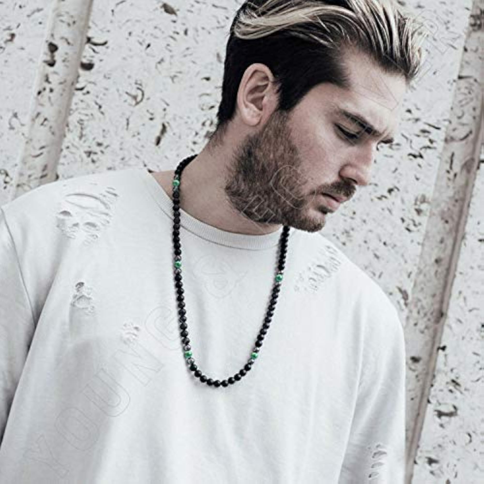 Men's Natural Semi Precious Stone Necklace, Spiritual Gift