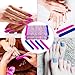 200 Pcs Emery Boards for Nails, Nail Files for Nature Nails Small Disposable Double Sided Colorful Nail File Bulk for Home Salon Travel Size Mini Manicure Kit for Men Women Kids Wood Emory Pink/Blue