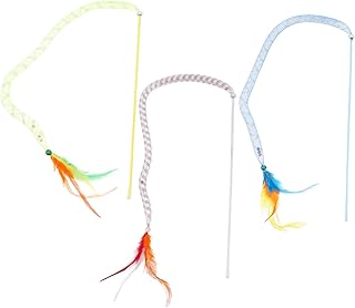 iplusmile Brinquedo De Brinquedo Para Gato Engraçado Juguetes Para Brinquedos Varinha De Brinquedo Para Gato 3Pcs Varinha De Brinquedo Para Gatinho Varinha De Provocação Para Gato Varinha