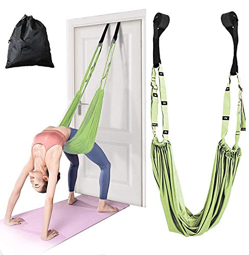 Kimdaro Waist Back Leg Stretch Strap/Yoga Fitness Band, Leg Stretching Assist Trainer, Yoga Stretcher, Back Bend Split Inversion Strap For Fitness, Dance, Ballet, Gymnastics (Green) #TOP8