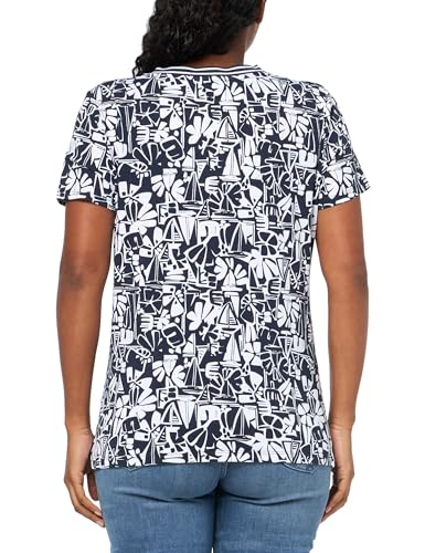 Image of Nautica Women's Solid V-Neck Short Sleeve T-Shirt Shirt