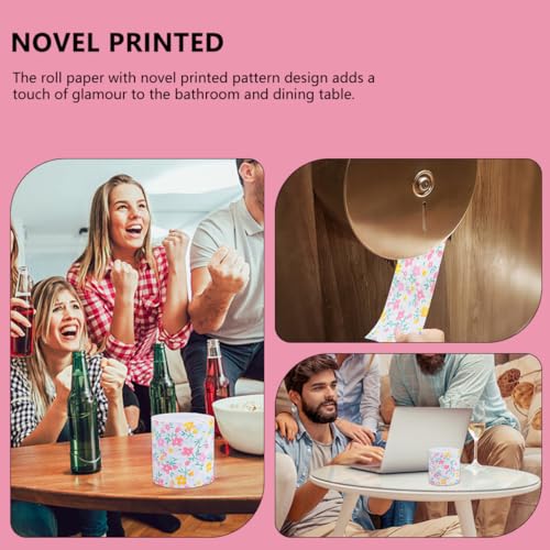 Rollo de papel higiénico rosa para evitar atascos con diseño decorativo 5