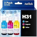 ARTITECH Refilled Ink Replacement for HP 31 Ink Bottle Set HP 31XL 31 32 XL Ink Work for HP Smart Tank 7301 7602 5101 6001 7001 5102 Plus 651 551 455 457 450 (3 Color)