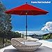 EliteShade USA 9FT Patio Umbrella Replacement Covers 8 Ribs Market Umbrella Canopy Cover (CANOPY ONLY) (Red)