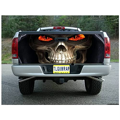 Graphix Express T16 Grim Reaper Tailgate Wrap Vinyl Graphic Decal Sticker F150 F250 F350 Ram Silverado Sierra Tundra Ranger Frontier Titan Tacoma 1500 2500 3500 Bed Cover #TOP19