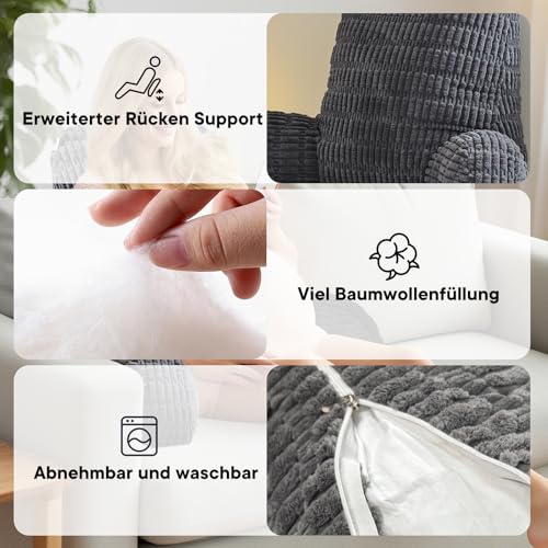 HYZCXPL Lesekissen für Bett Und Sofa, Lesekissen mit RüCkenlehne für Erwachsene, Sitzkissen mit RüCkenlehne, RüCkenstüTze Geeignet zum Fernsehen, Lesen und Spielen mit Mobiltelefonen im Bett