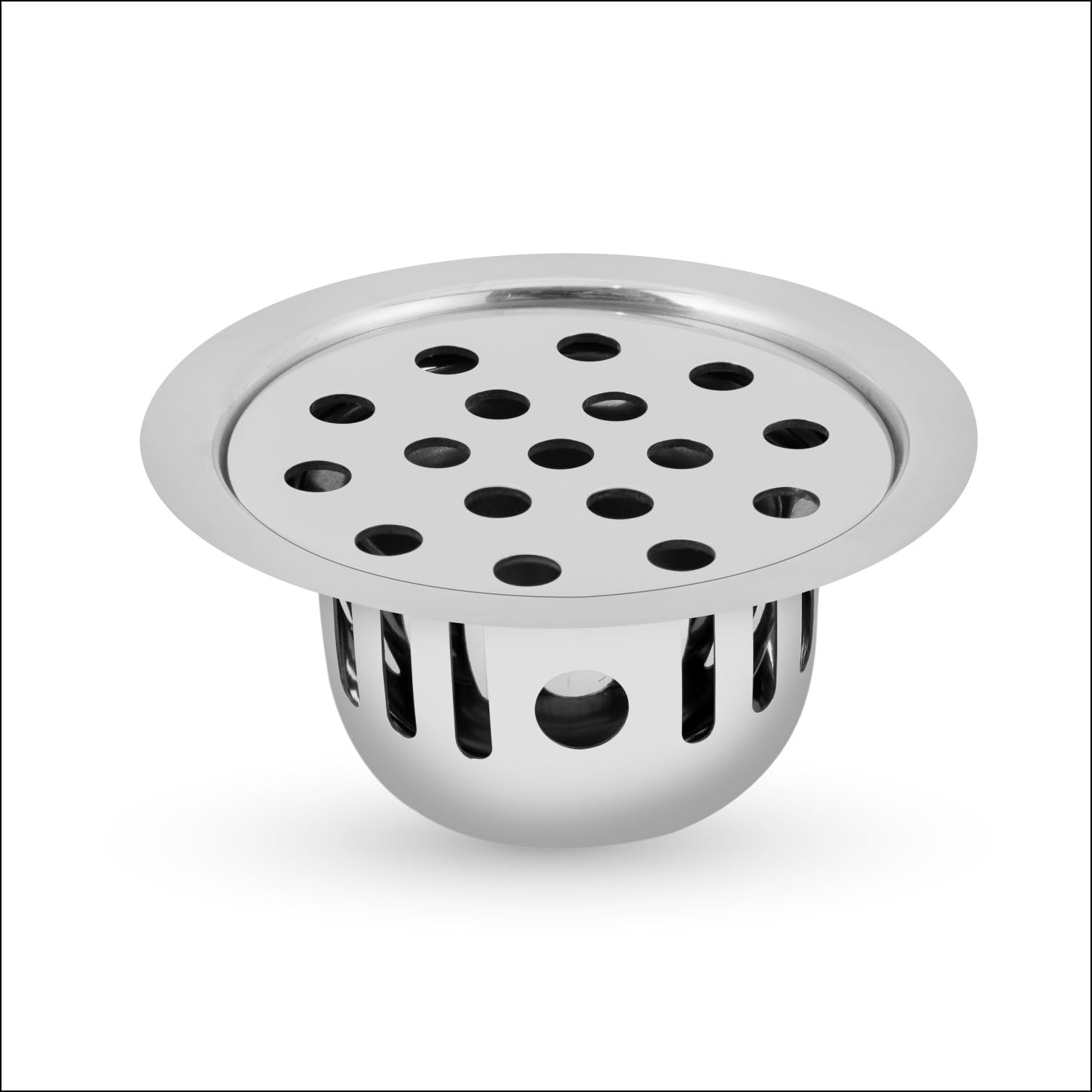 Round Floor Drain Cockroach Trap 3 Inch Stainless Steel 304 Grade Waste Water Drainer in Bathtub Washbasin Sink Toilet & Kitchen Bathroom Gratings (Round Silver 3 Inch)-image-25