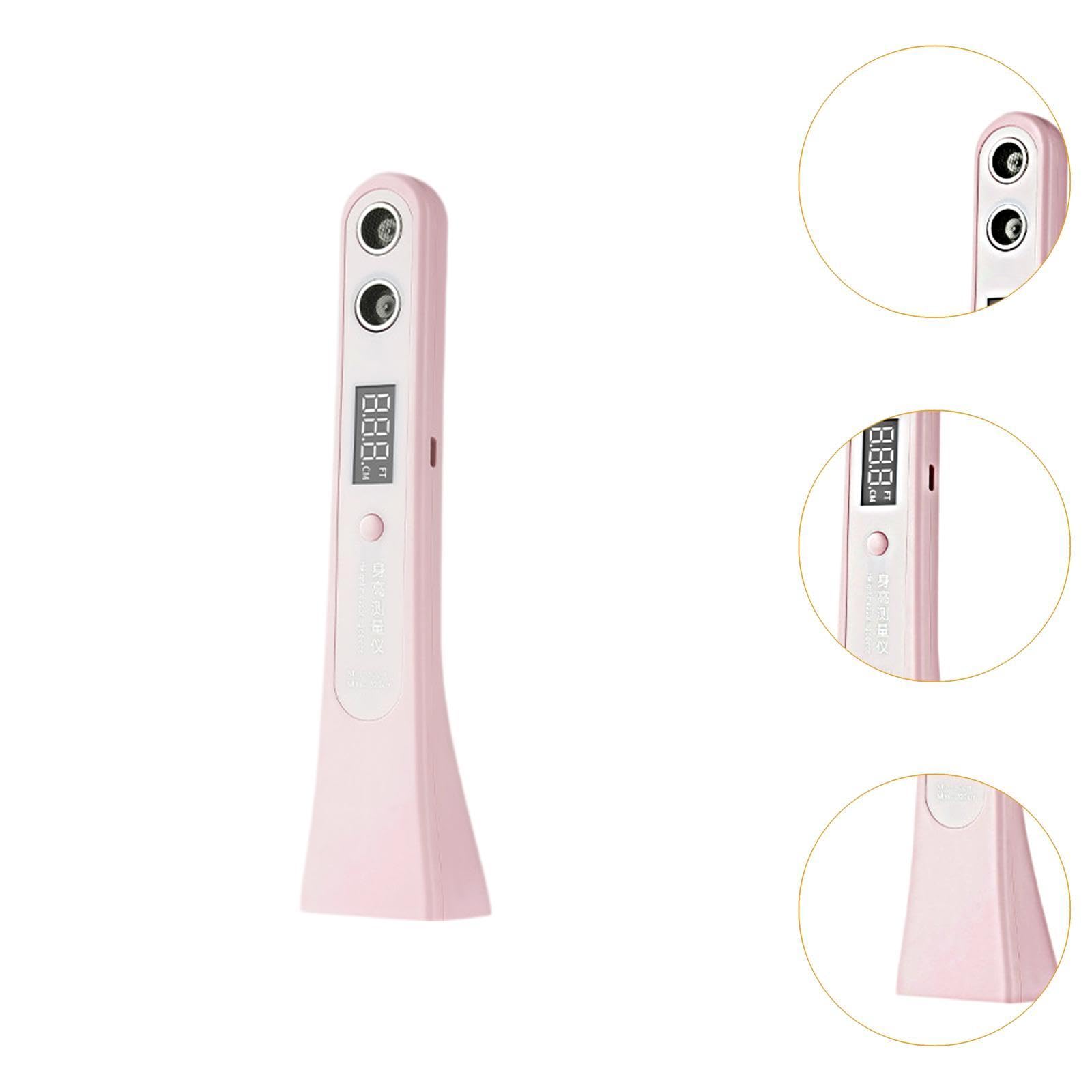 Sharplace Medidor de Altura Portátil con Pantalla Digital, de Medición, Sonido, Medición Precisa, Medidor de Altura de Crecimiento Portátil de 8 W, Rosa