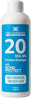 Ugly Duckling Premium Cream Developer with Bond Protect, 20 Vol (12%), Professional Hair Color Lifting, 33.8 oz/1L, Made in Europe