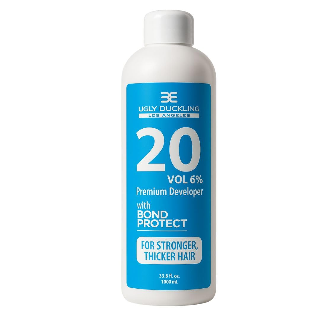 Ugly Duckling Premium Cream Developer with Bond Protect, 20 Vol (6%), Professional Hair Color Lifting, 33.8 oz/1L, Made in Europe