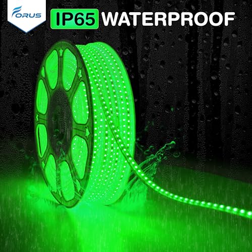 Image of Forus LED Rope Light 35 Meter 6 Month Warranty, Outdoor Waterproof Decorative Cove Lights for Ceiling, Balcony, Home Decor, Interior Decoration, Flexible Profile Light for Diwali, Christmas -Green